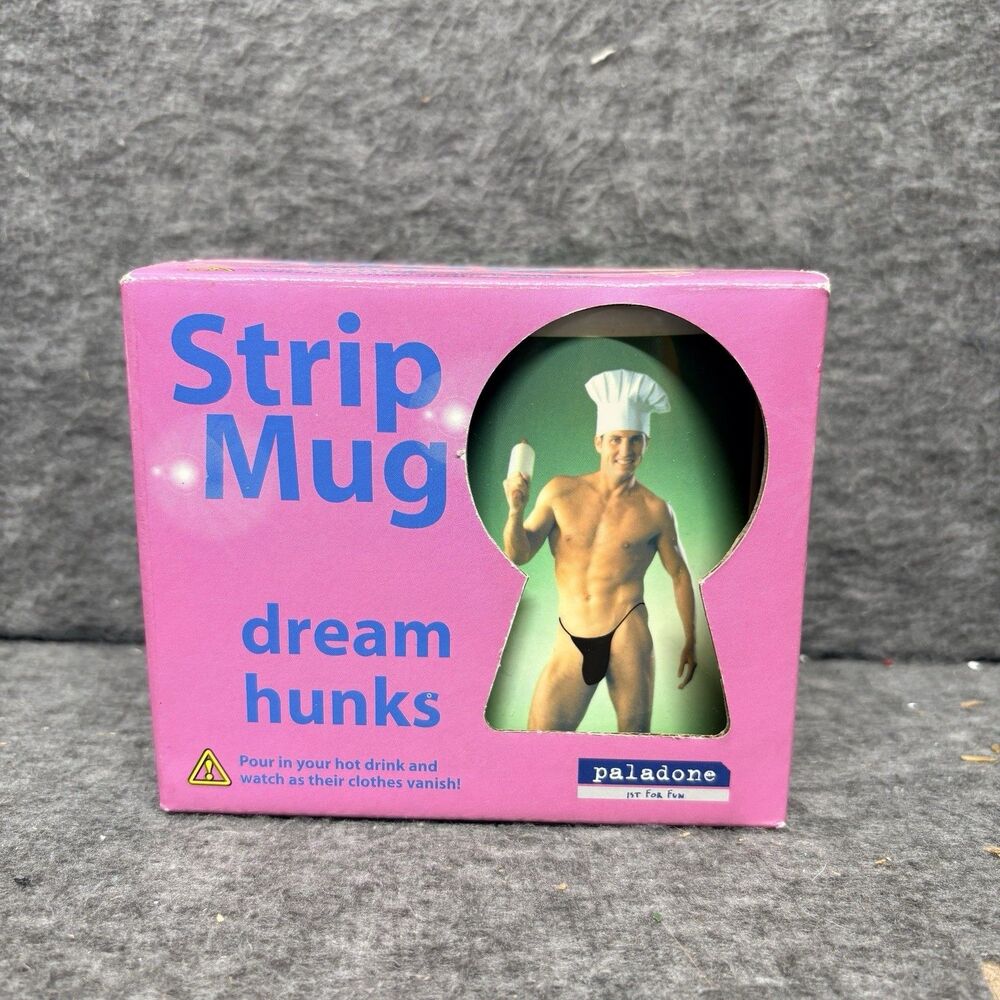 Vintage Novelty Erotic Heat Changing Male Strip Mug